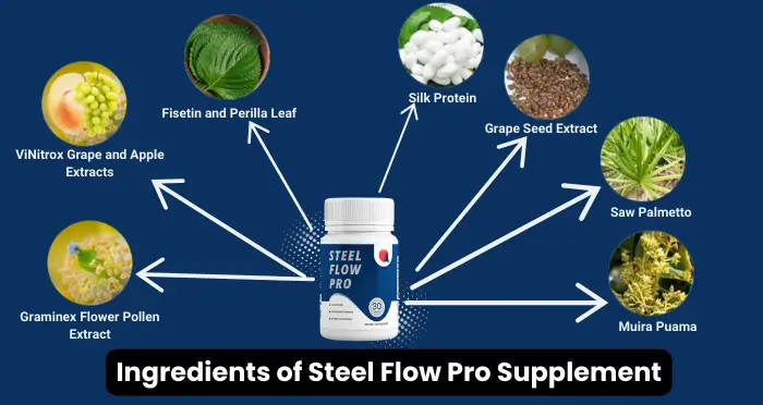 Ingredients of Steel Flow Pro Supplement