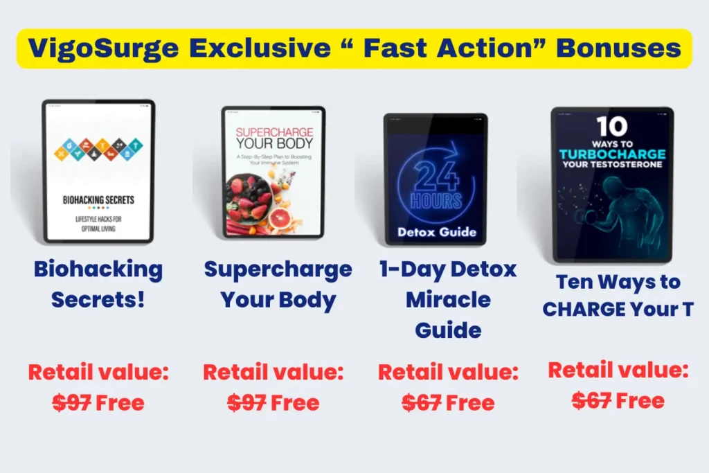 VigoSurge Exclusive “ Fast Action” Bonuses