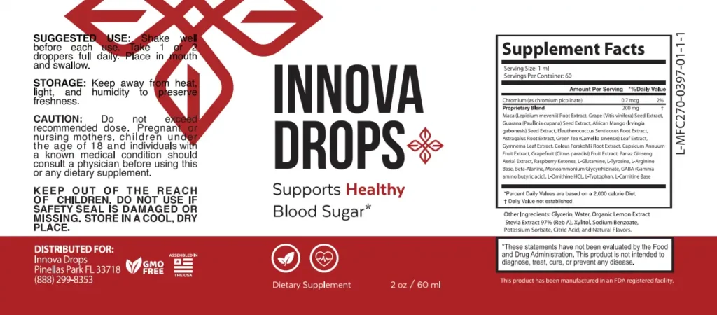 Innova Drops-label