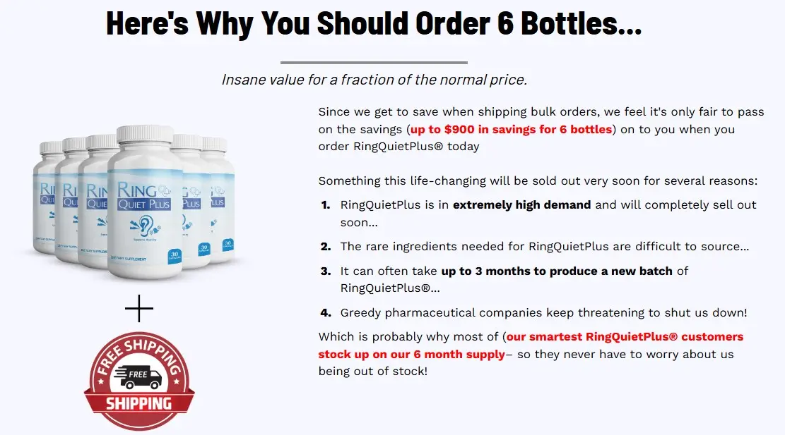 Ring Quiet Plus-Why You Should Order 6 Bottles