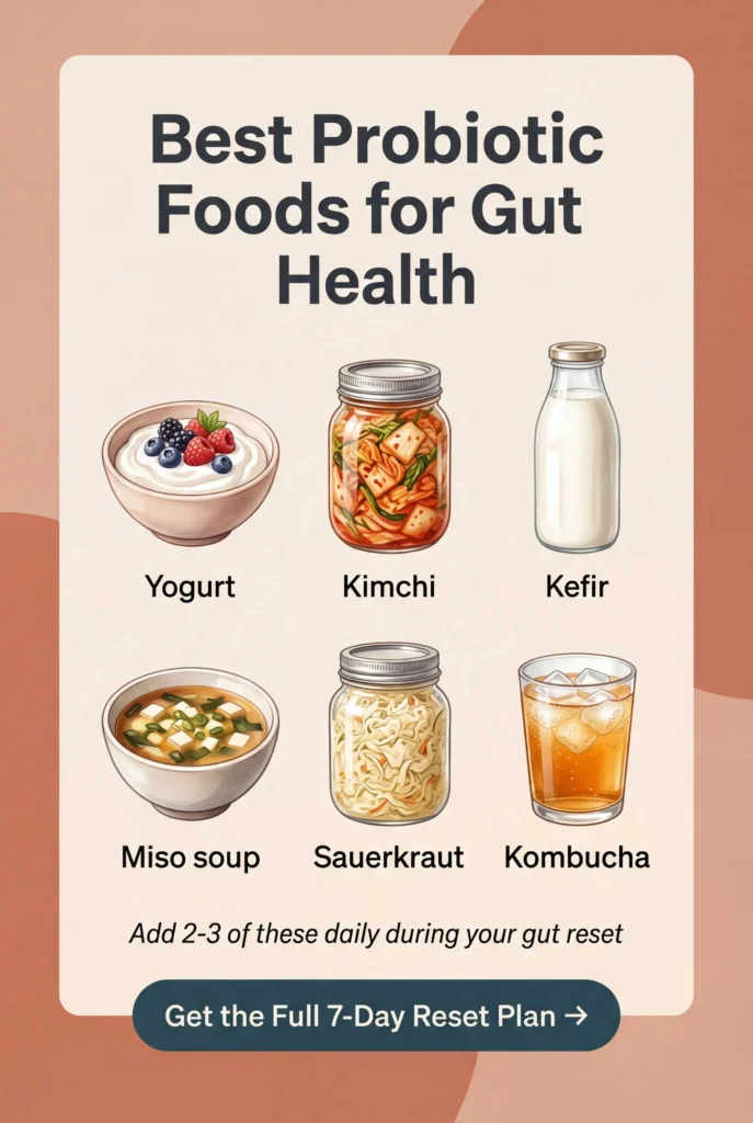 Best Probiotic Foods Visual