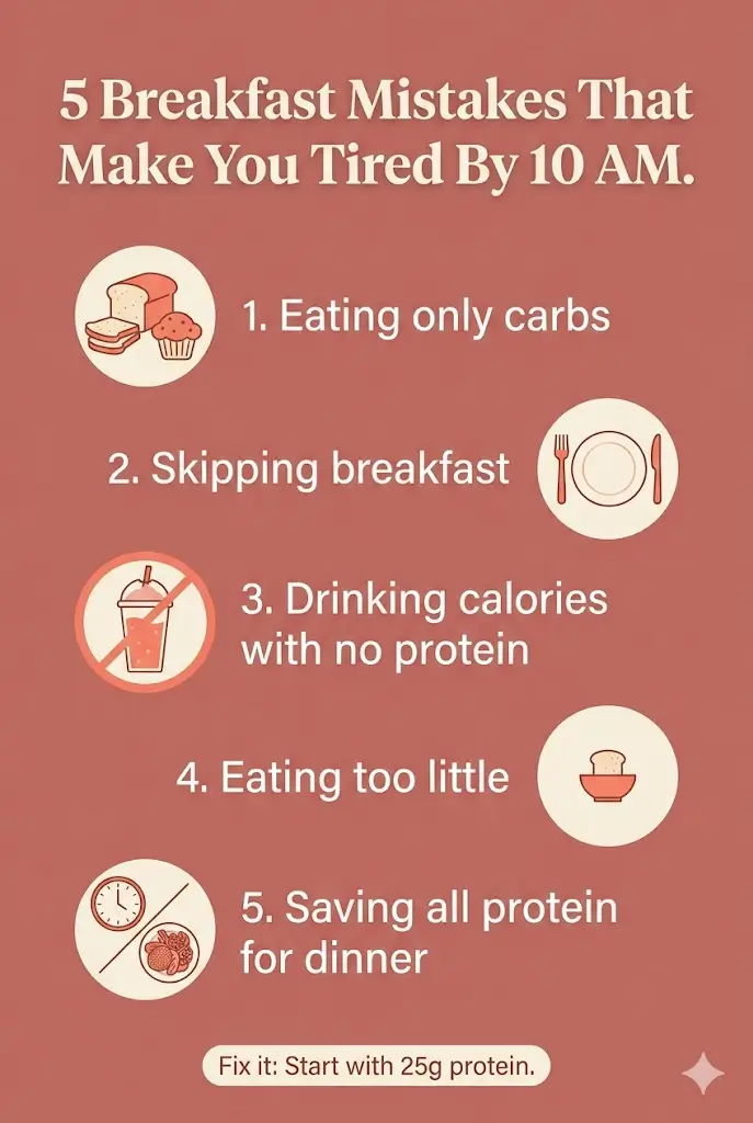 5 Breakfast Mistakes That Make You Tired By 10 AM