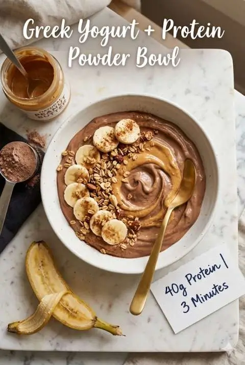 Greek-Yogurt + Protein-Powder-Bowl