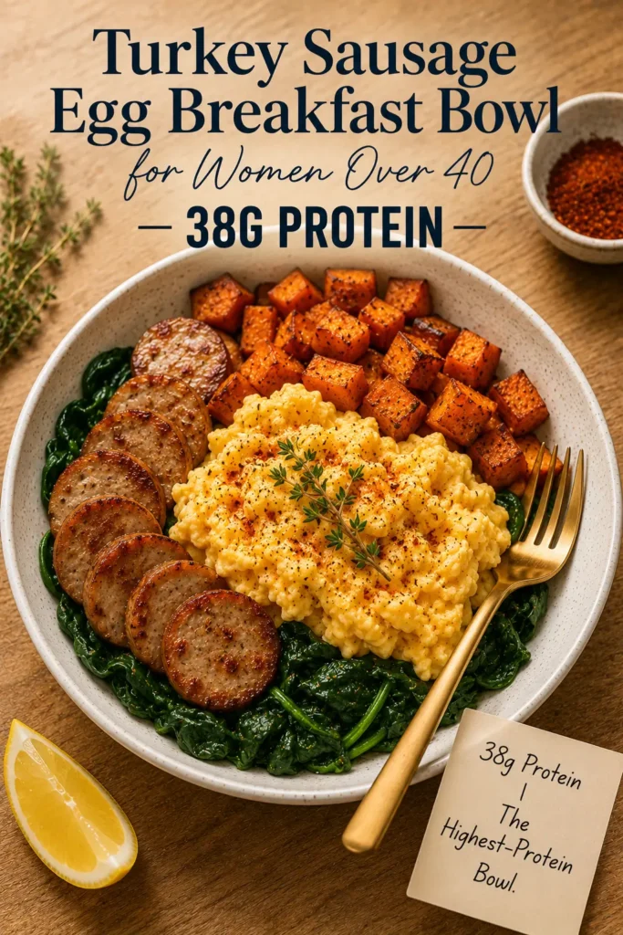 Turkey-Sausage-Egg-Breakfast-Bowl-for-Women-Over-40