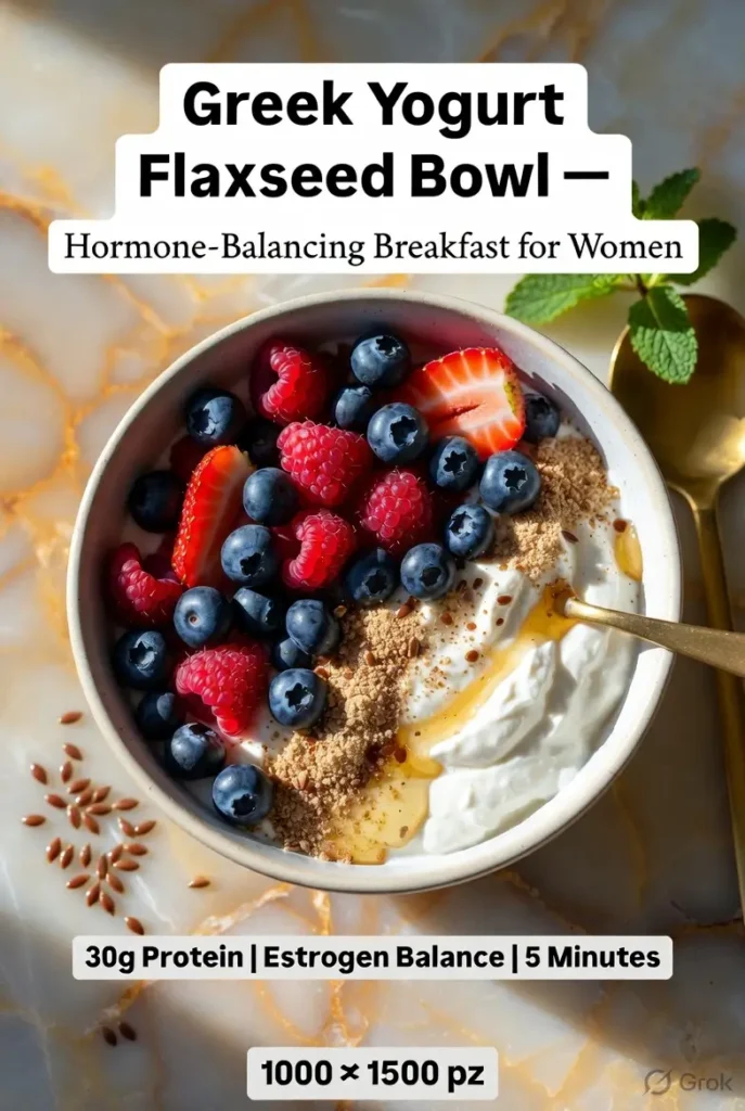 Greek-Yogurt-Flaxseed-Bowl